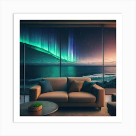 Aurora Borealis Living room Art Print
