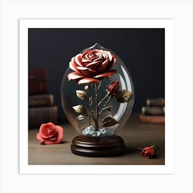 Beauty And The Beast Rose Art Print