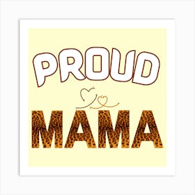 Leopard Print Proud Mama Design – Stylish Motherhood Art Affiche