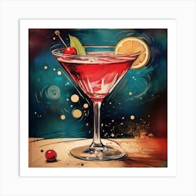 Cocktail Martini Art Print