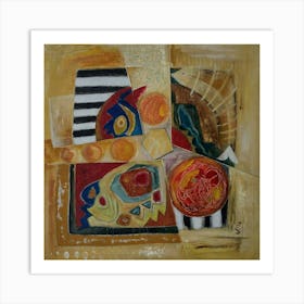 Still Life  Modern Wall Art With Fish  Art Print