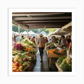 Farmers Market paintings art print 1 Art Print