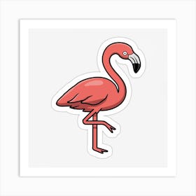 Flamingo Sticker Art Print