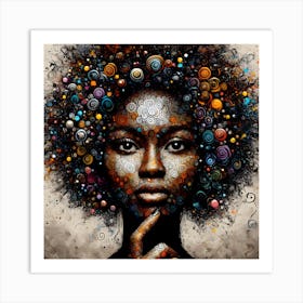 Afro Girl Art Print