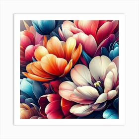 Colorful Flowers 3 Art Print