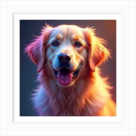 Golden Retriever Portrait Art Print