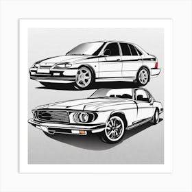 Classic Cars 1 Art Print