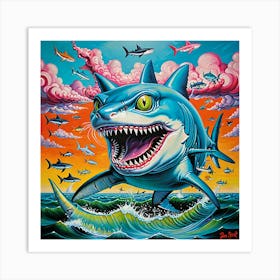 Shark Attack Art Print