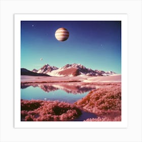 Pink Planets Art Print