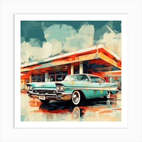 Retro Car Art Print