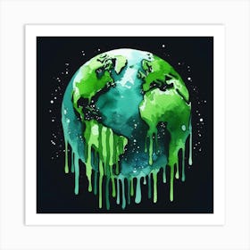 Earth Dripping With Water Art Print