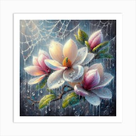 Magnolia Flowers Art Print