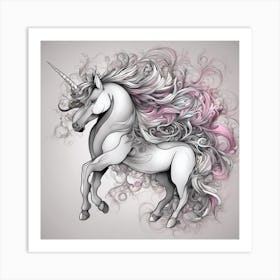 Pretty Unicorn Art Print