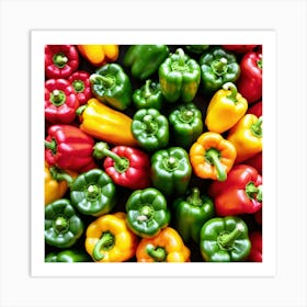 Colorful Peppers 43 Art Print