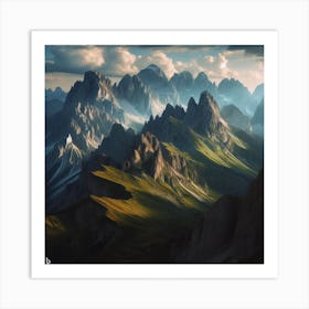 Dolomite Mountains Art Print