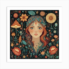 Flower Girl 2 Art Print