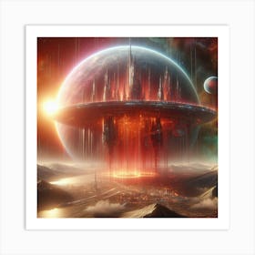 Alien Spaceship Art Print