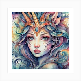 Unicorn Girl Art Print