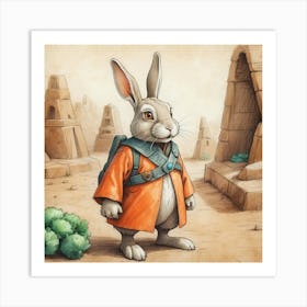 Rabbit In The Desert 8 Art Print