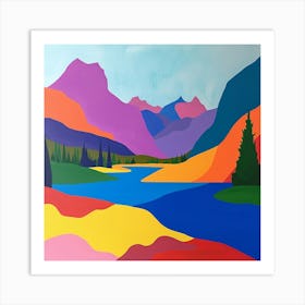 Colourful Abstract Jasper National Park Canada 4 Art Print