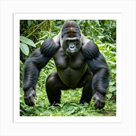 Gorilla In The Jungle 3 Art Print