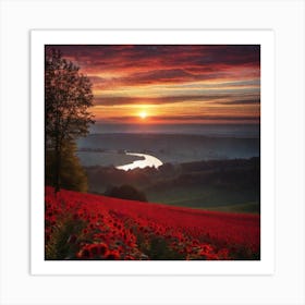Sunset In England 1 Art Print