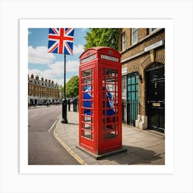 The London Landmark: The Classic Red Telephone Box Art Print