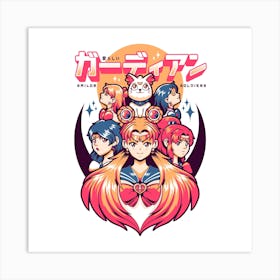 Sailor Soldiers Square Art Print