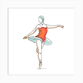 Ballerina Vector Illustration Art Print