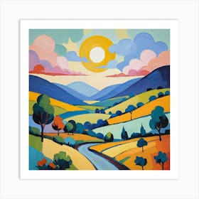 Sunny Day In The Country Art Print