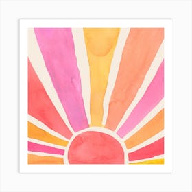 Sun Is Sunshine Square kids art print