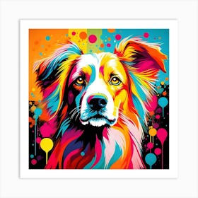 Colorful Dog Painting Art Print