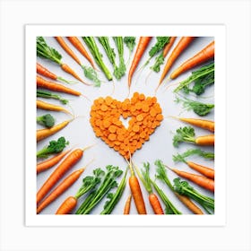 Heart Of Carrots Art Print