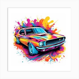 Mustang T-Shirt Art Print