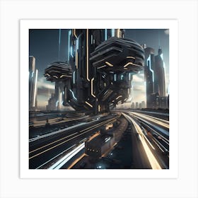 Futuristic City 5 Art Print