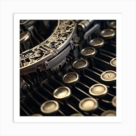 Close Up Of Typewriter Keys 2 Art Print