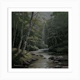 A river in the forest Art Print