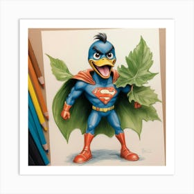 Superman Duck 4 Art Print