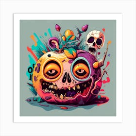 zombie halloween Art Print