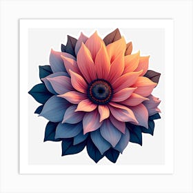 Dahlia Flower 2 Art Print