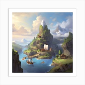 Viking Village Art Print