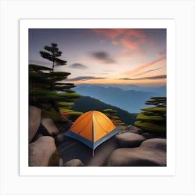 JAPANESE MOUNTAIN TENT Art Print