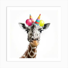 Birthday Giraffe 9 Art Print