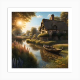 Thatched Cottage Art Print