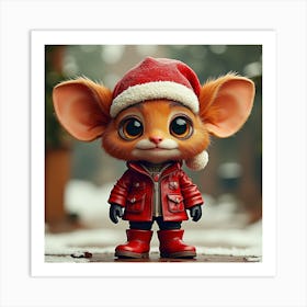 Santa Mouse 1 Art Print