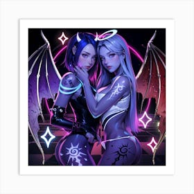 Demons And Angels 2 Art Print