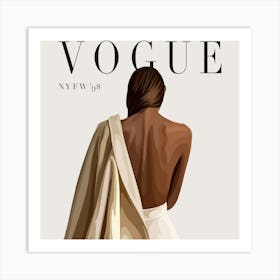 Woman Portrait Vogue Cover Art Print