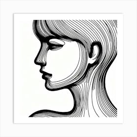 Profile Of A Woman Art Print