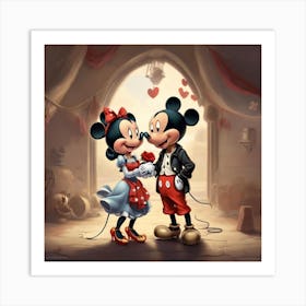 Mickey And Minnie 1 Art Print