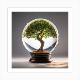 Bonsai Tree In A Glass Ball 5 Art Print